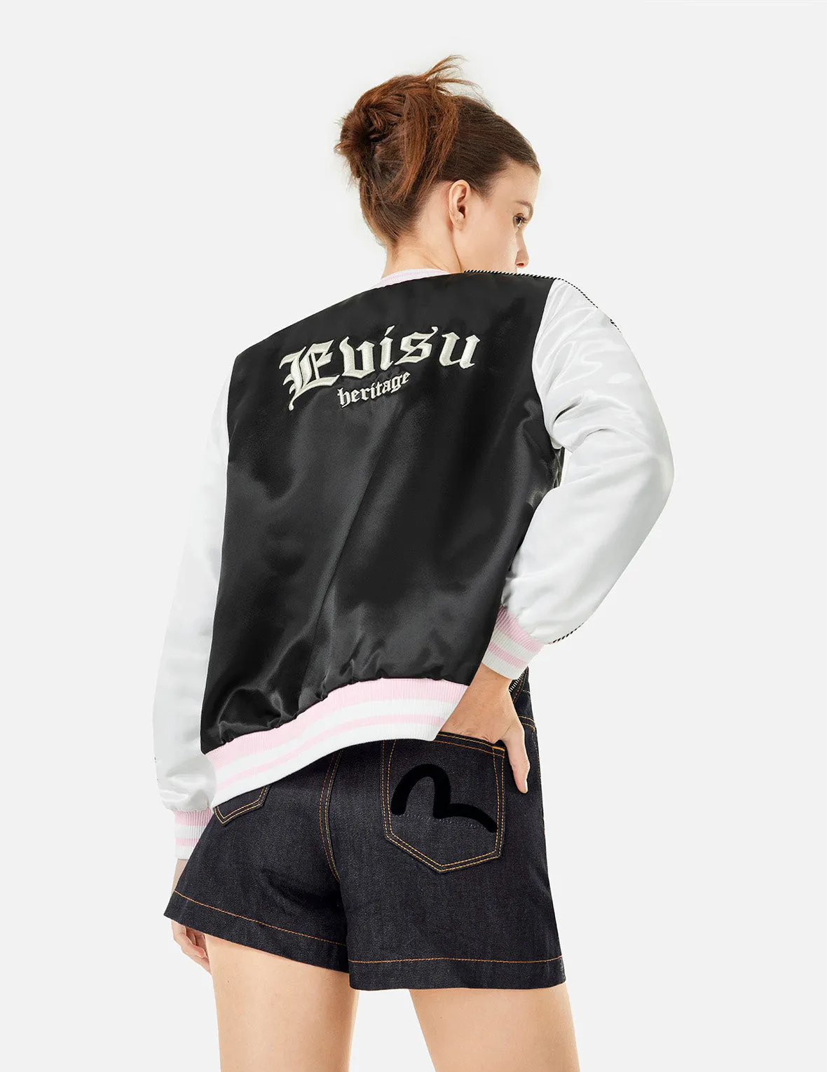 Logo Embroidery Loose Fit Souvenir Jacket