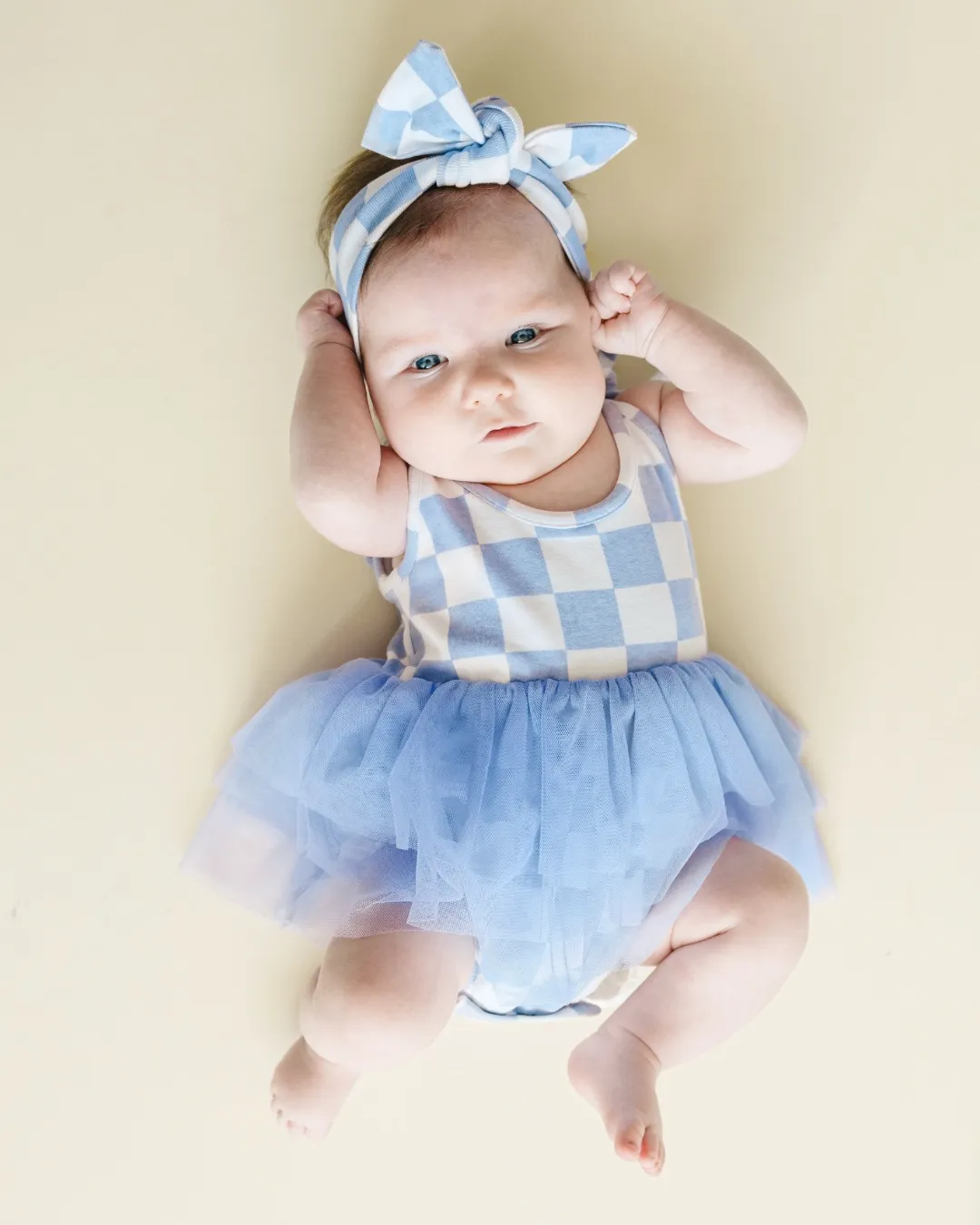 LPK Tutu Romper - Checkered Blue