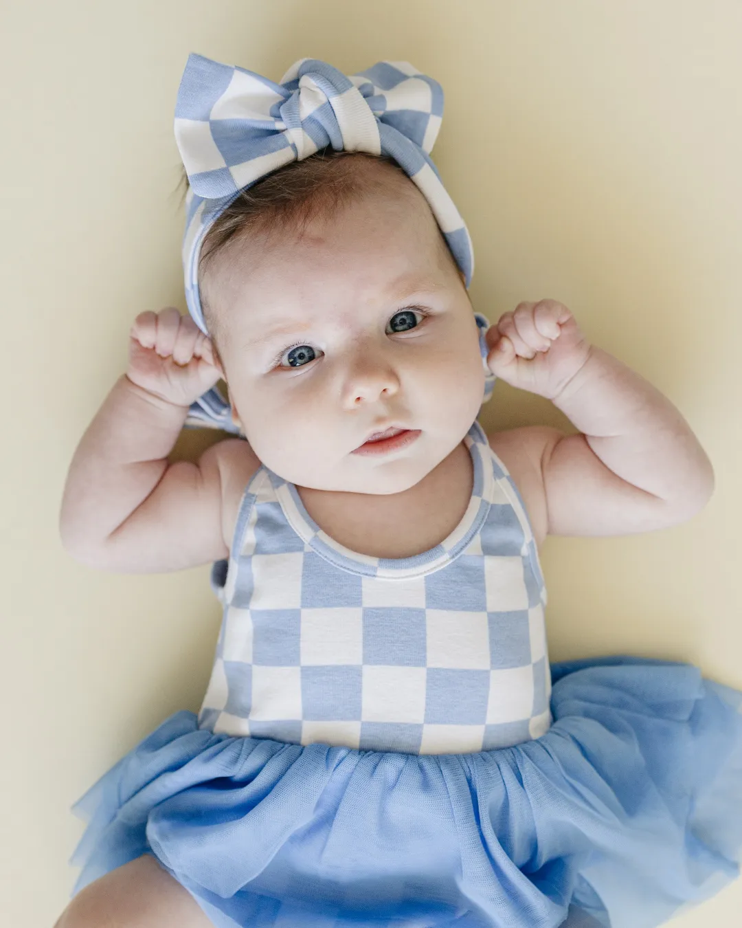 LPK Tutu Romper - Checkered Blue