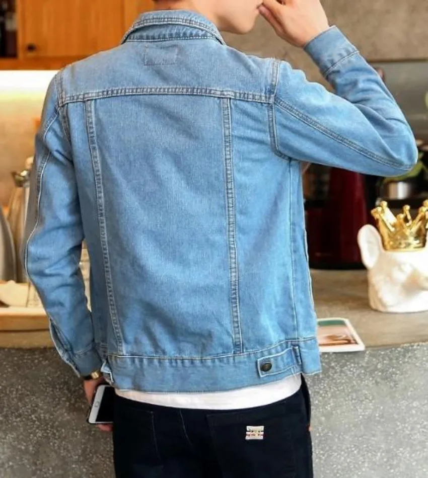 Men Classic Dual Pocket Denim Jean Jacket