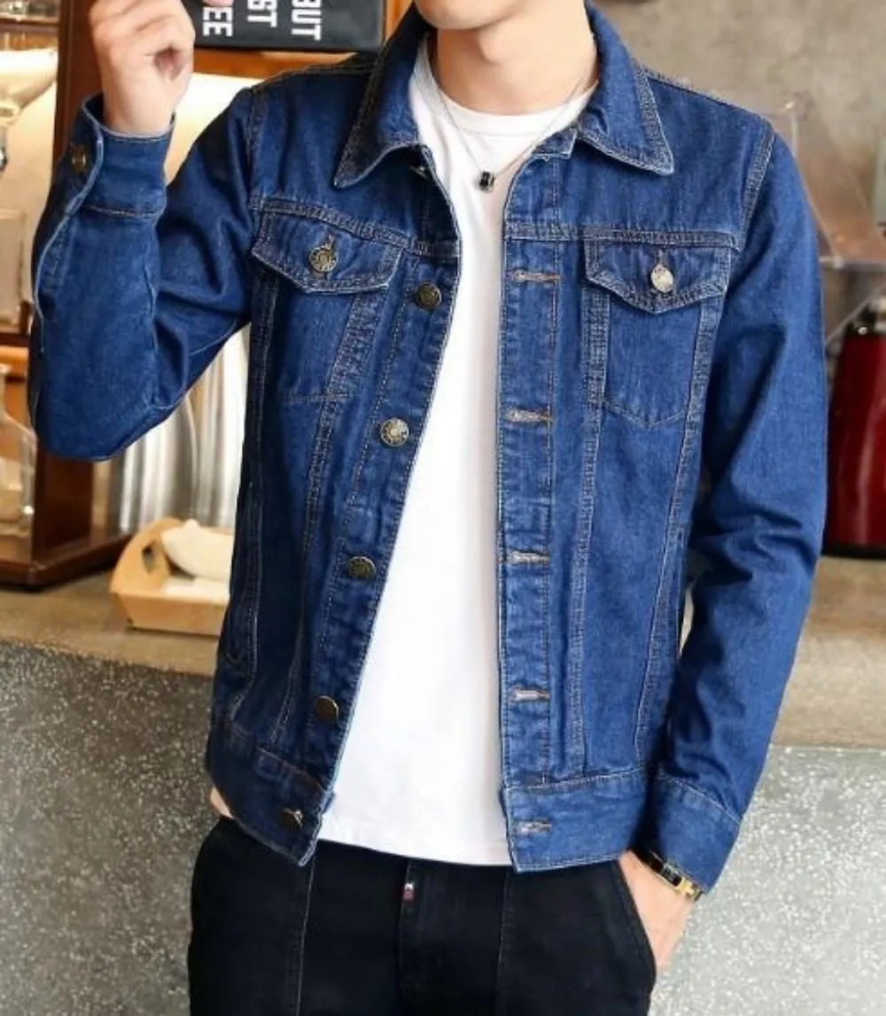 Men Classic Dual Pocket Denim Jean Jacket