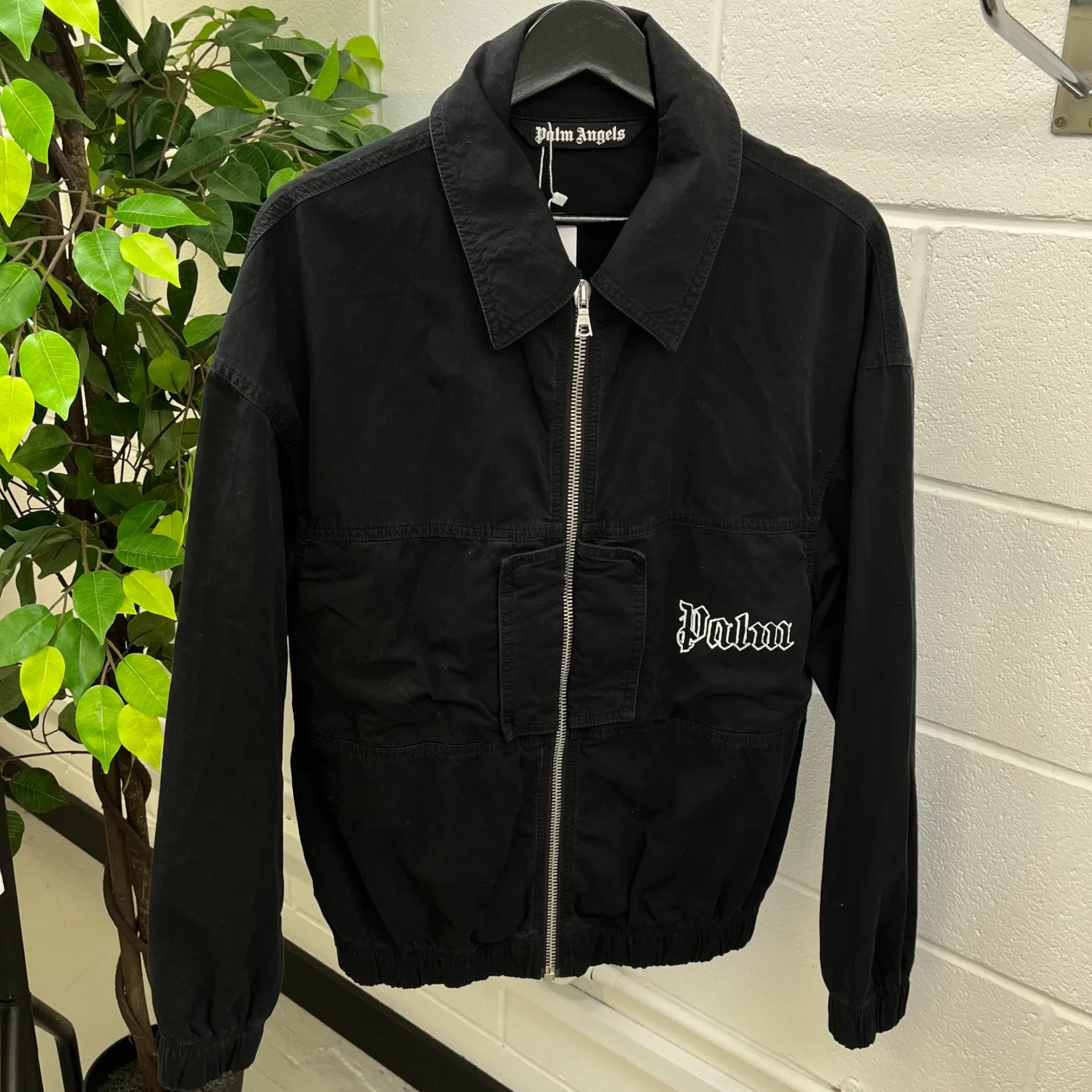 Men's Embroidered Logo Jacket Black Size IT 46 / S