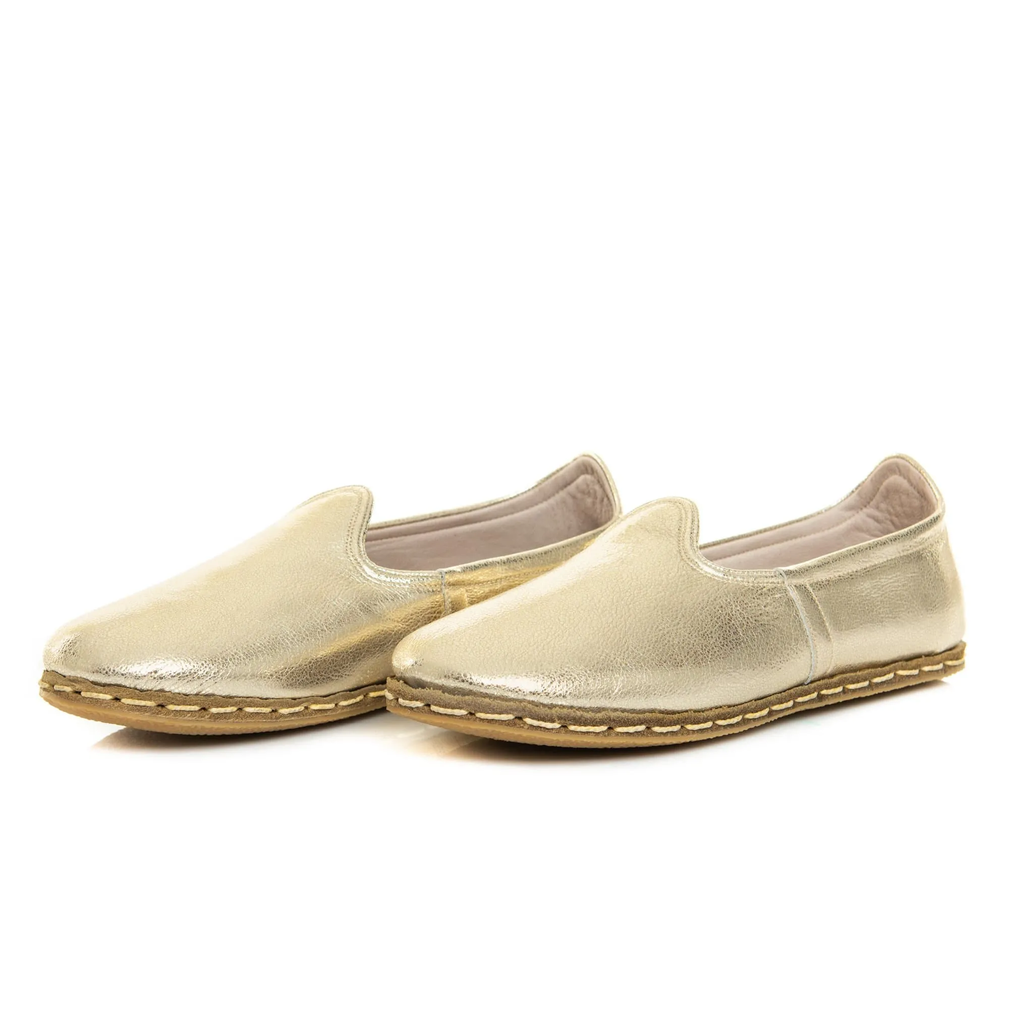 Men's Gold Slip On Shoes