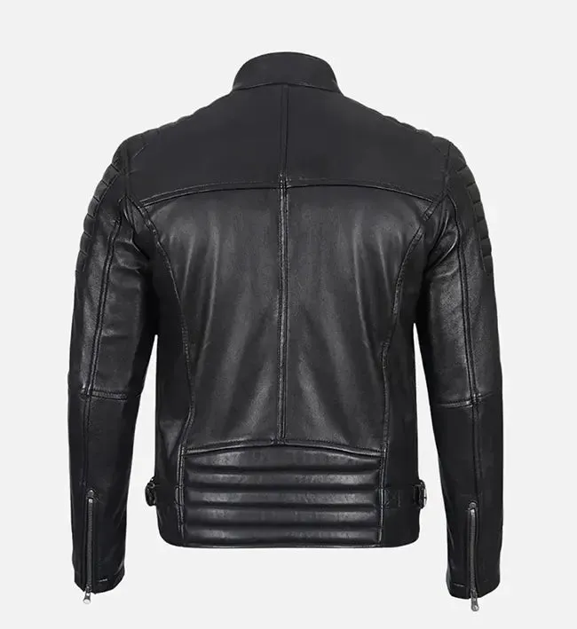 Men’s Sprint Black Leather Jacket