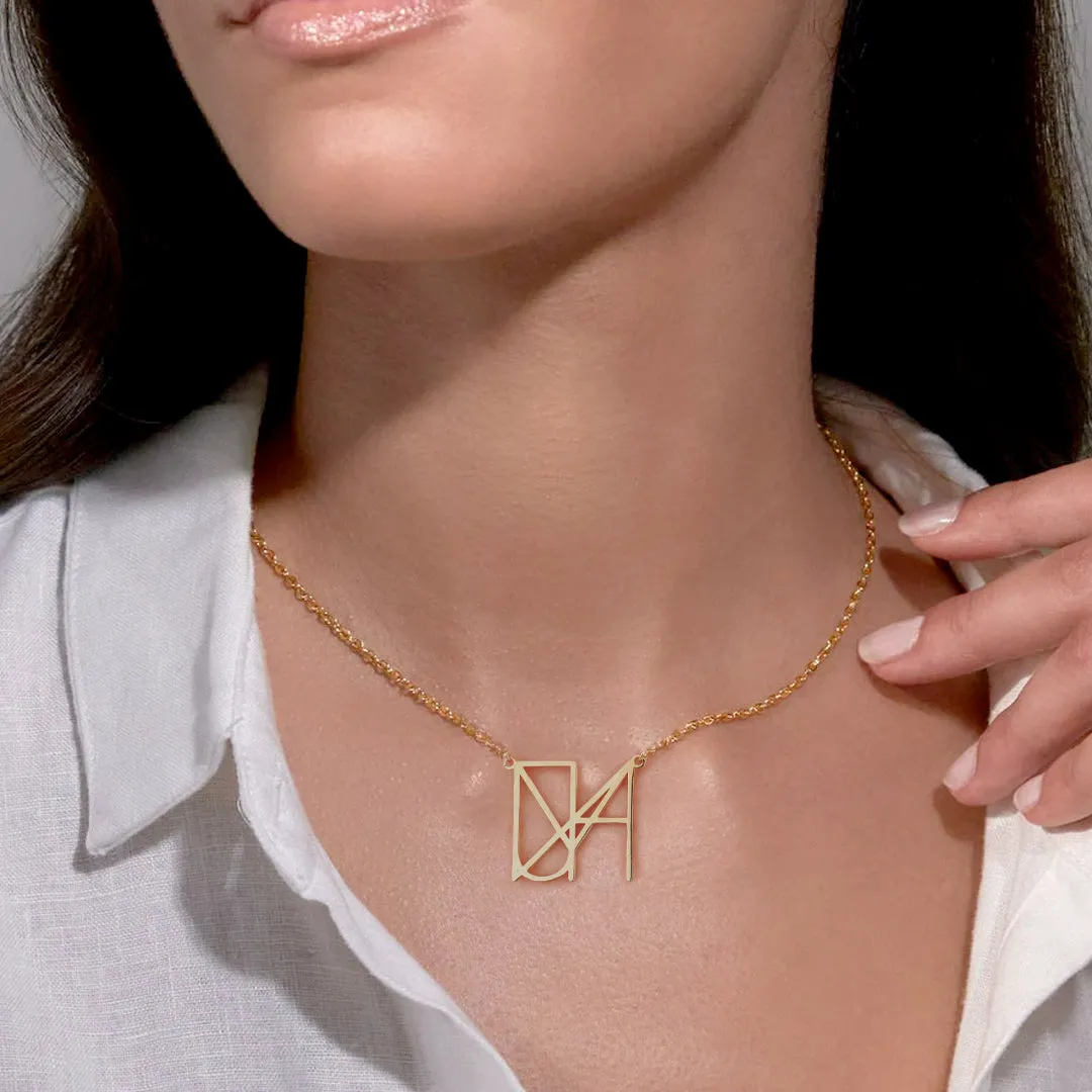 Minimalist Monogram Name Necklace