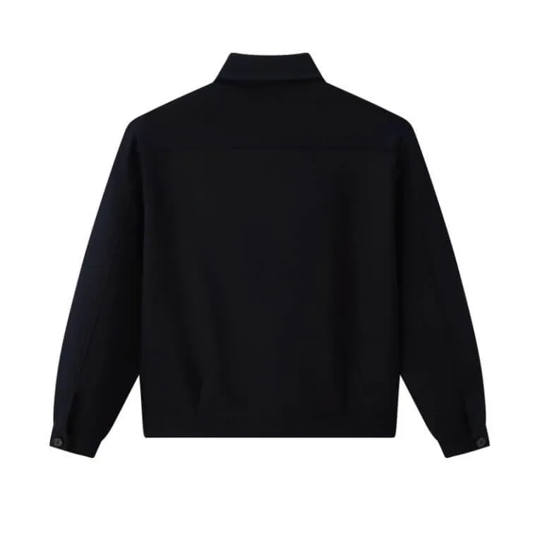 Miu Miu Black Mohair Blouson Varsity Jacket