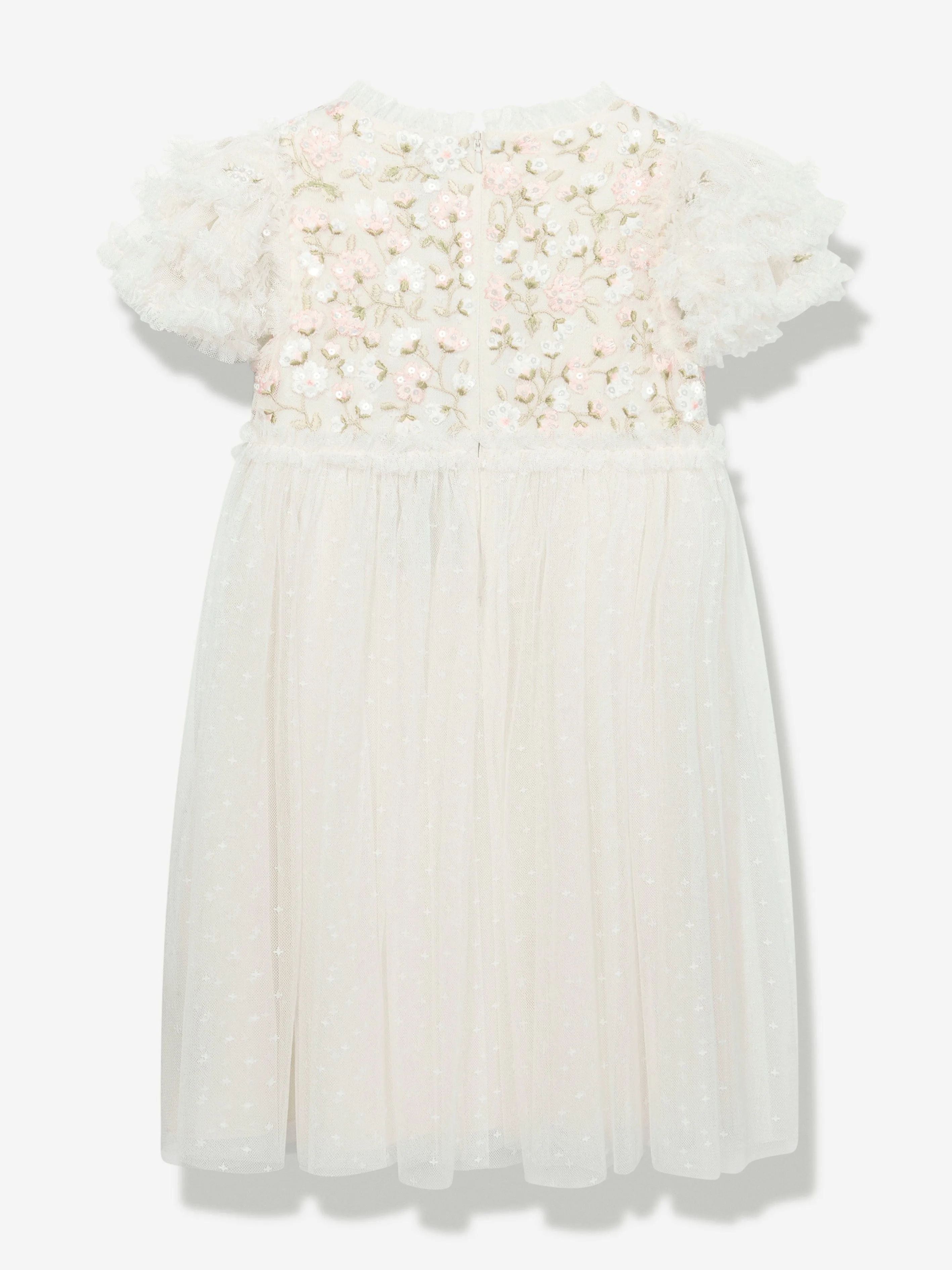 Needle & Thread Girls Posy Bodice Dress in Ivory