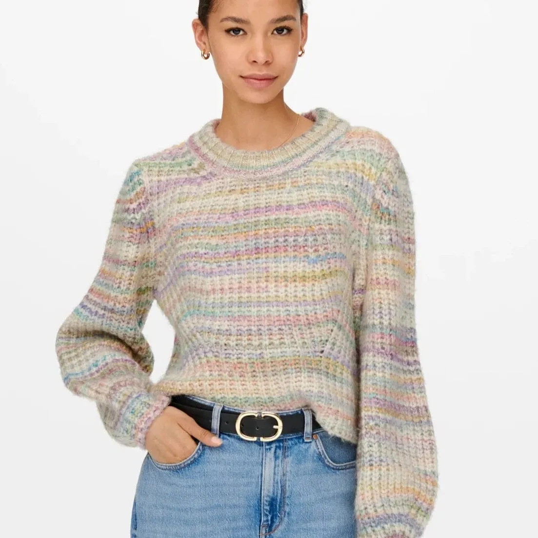 ONLY Carma Multi Colored Knitted Pullover