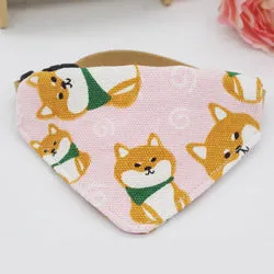 PAWS ASIA Shopee New Cheap Fancy Stylish Colorful Patterns Cute Personalized Cat Bandana Collar