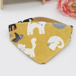 PAWS ASIA Shopee New Cheap Fancy Stylish Colorful Patterns Cute Personalized Cat Bandana Collar