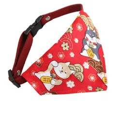 PAWS ASIA Shopee New Cheap Fancy Stylish Colorful Patterns Cute Personalized Cat Bandana Collar