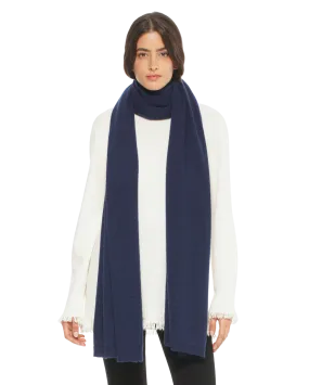 Pure Cashmere Maxi Scarf Blue