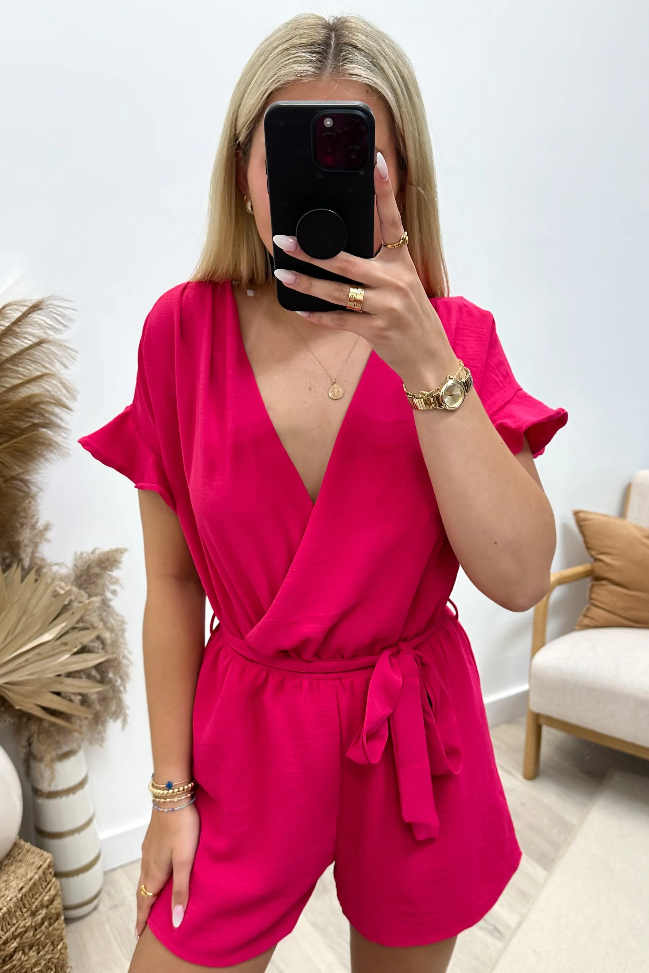 "The Simple Life" Romper (Fuchsia)