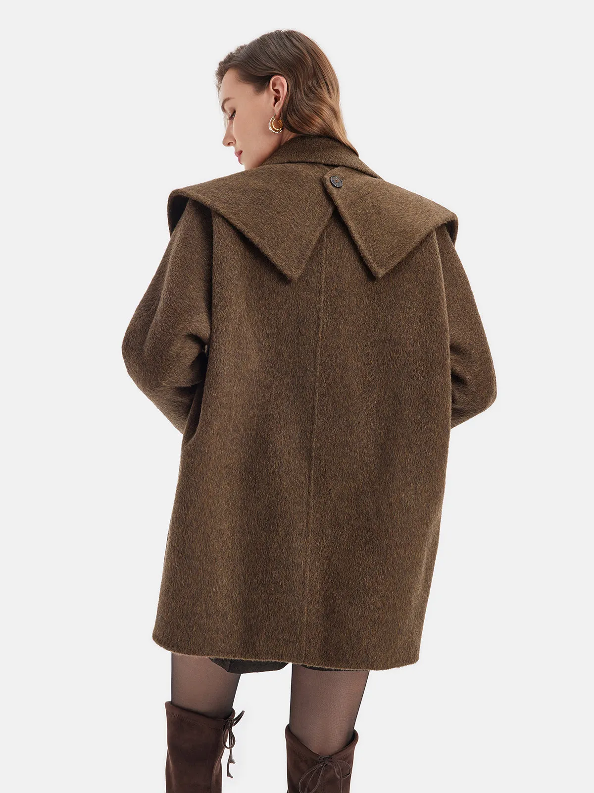 Reversible Cashmere Cape Coat