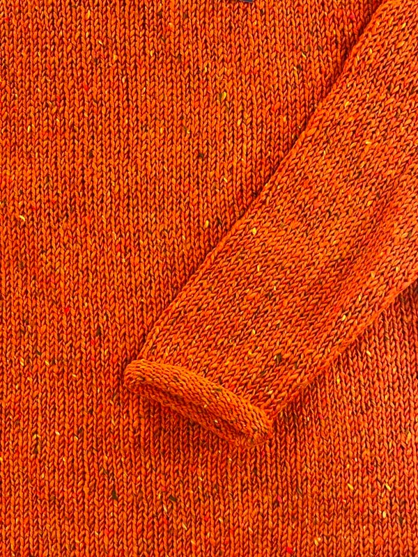 Roll neck jumper – Speckled orange – Rossan Knitwear