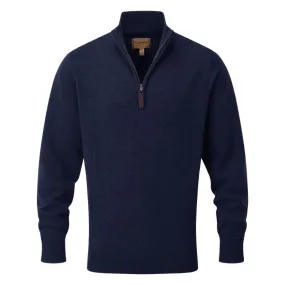 Schoffel Lewis Lambswool 1/4 Zip Mens Jumper - Navy