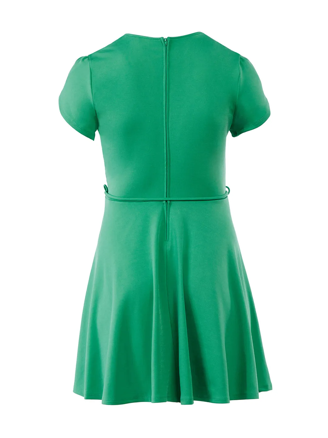 Seafoam Green Faux Wrap Dress