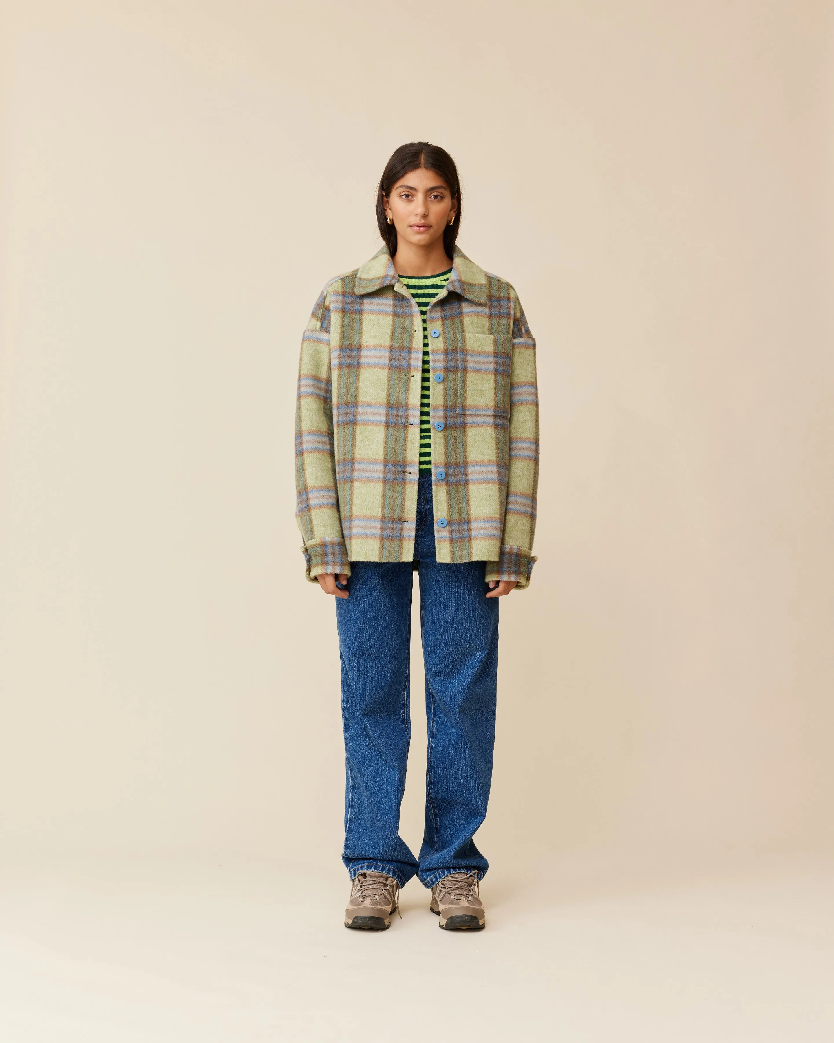 SIAN JACKET GREEN CHECK