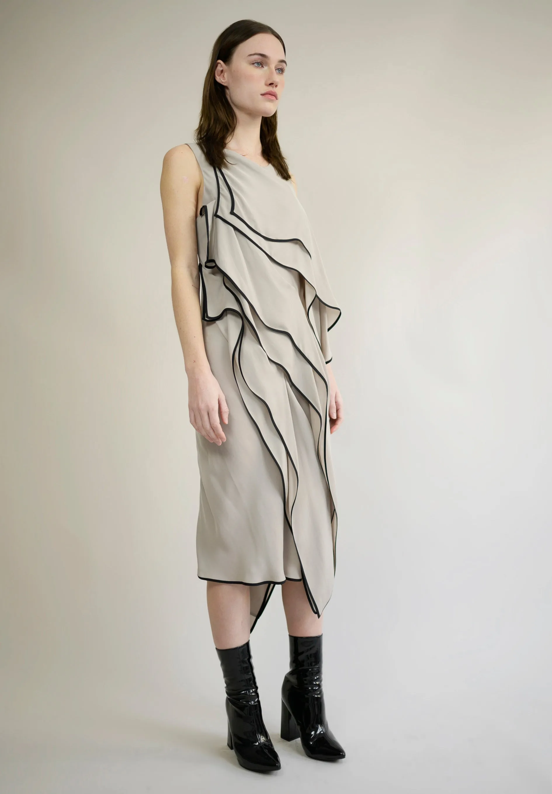 SILK CREPE LAYER DRESS