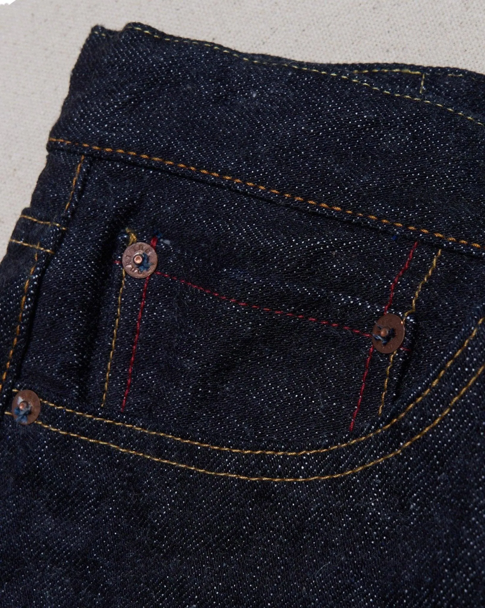 Tanuki 16.5oz RCHT Red Cast High Rise Tapered Selvedge Denim