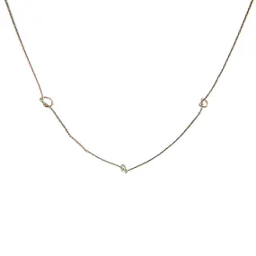 Triple knots Gold Short Necklace