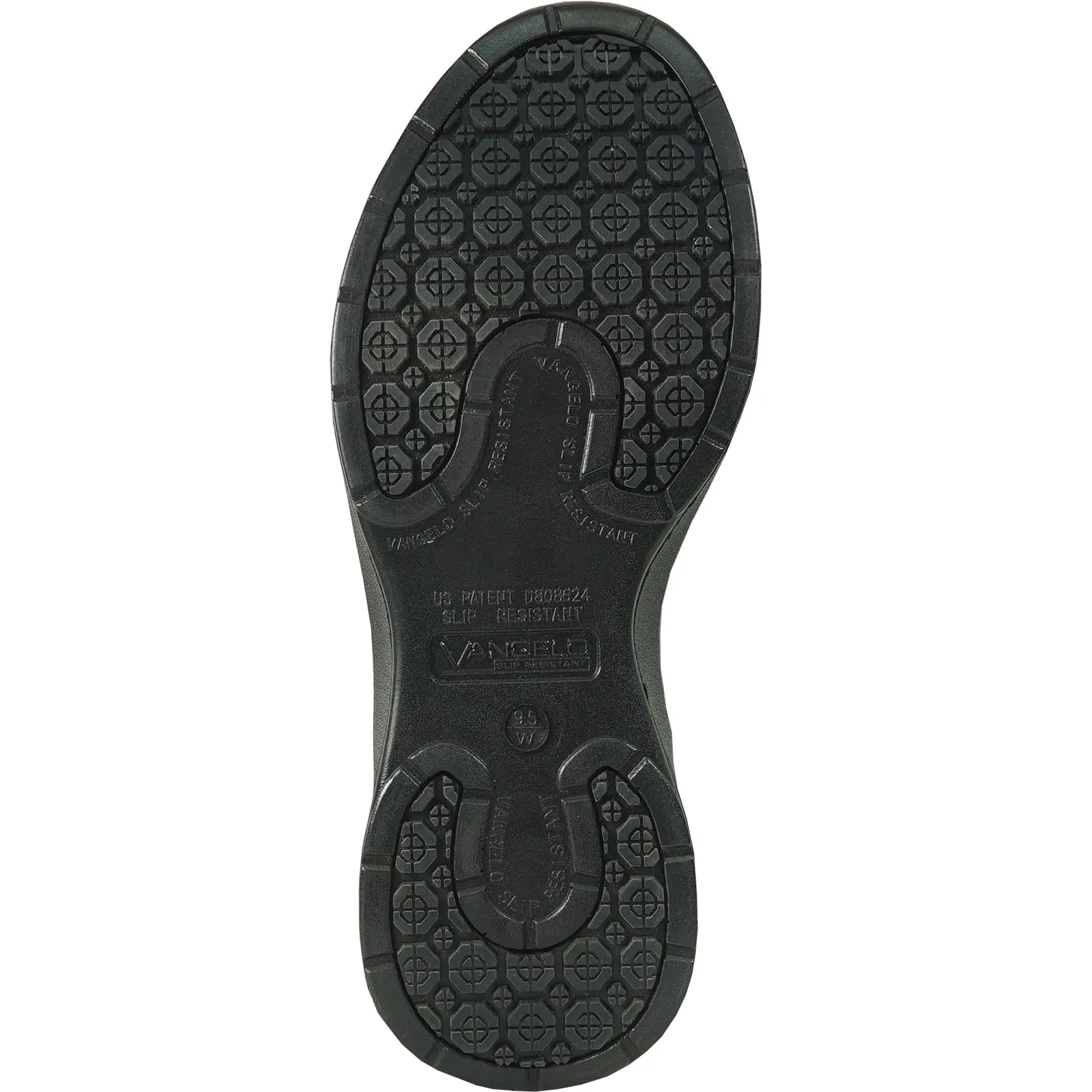 VANGELO Men Slip Resistant Shoe JIMMY-1 Black  - Wide Width Available