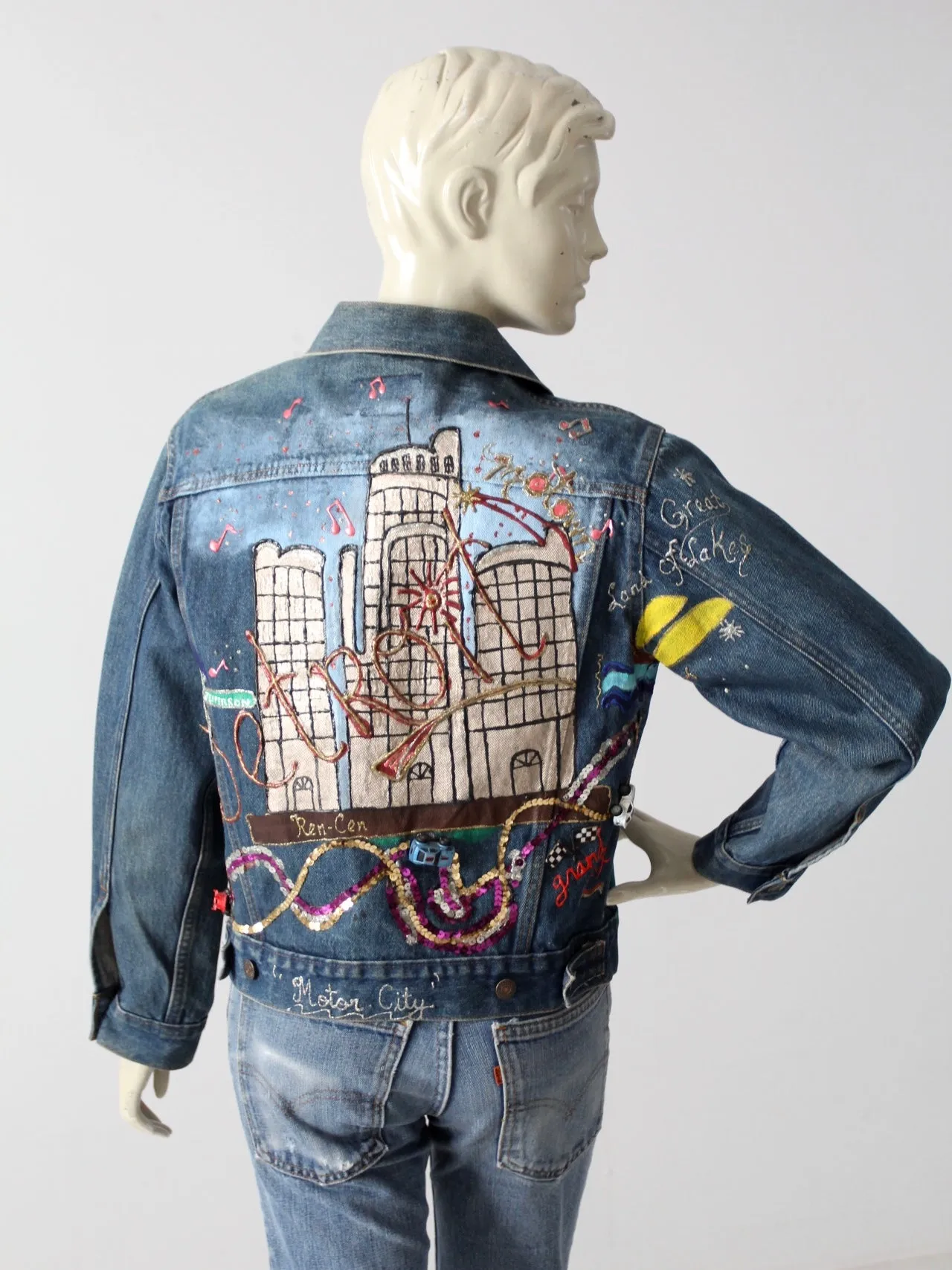 vintage custom Levis denim jacket