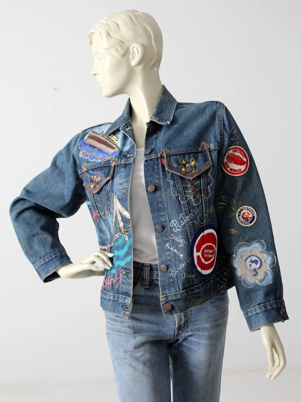 vintage custom Levis denim jacket