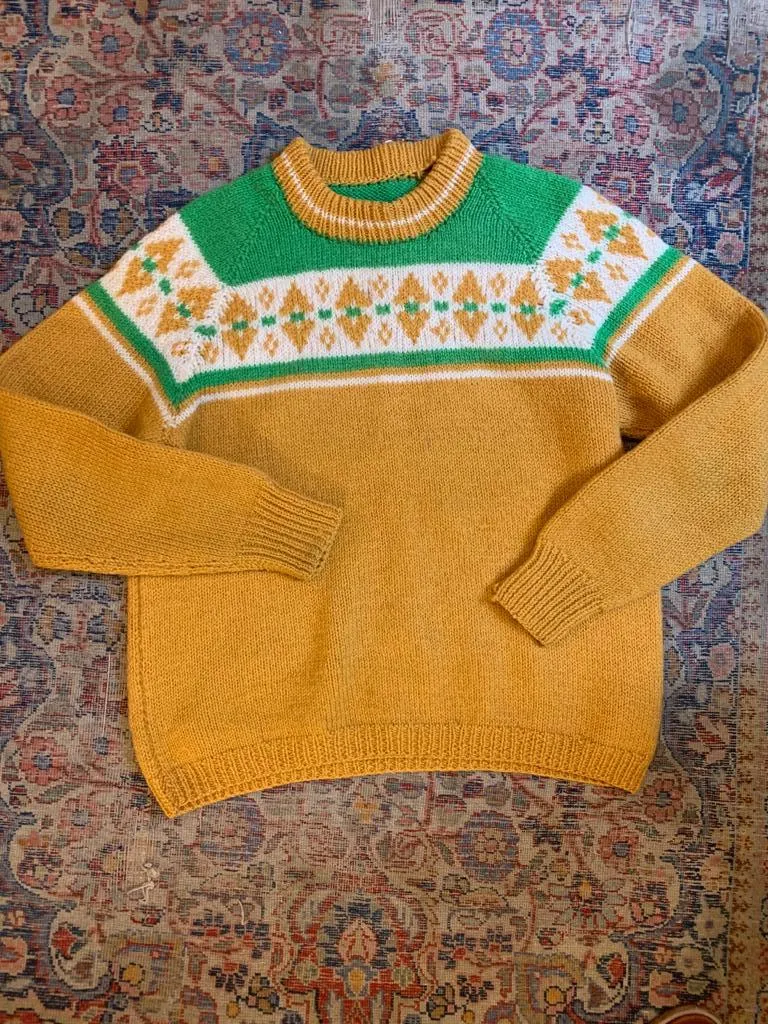 Vintage Hand Knitted Wool Jumper