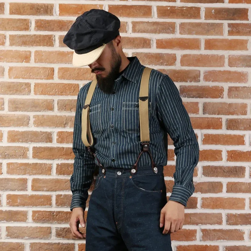 Vintage Wabash Stripe Work Shirt with Vent Hole