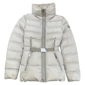 Women's Alouette Belted Down Jacket Cream Size 3 / UK 14