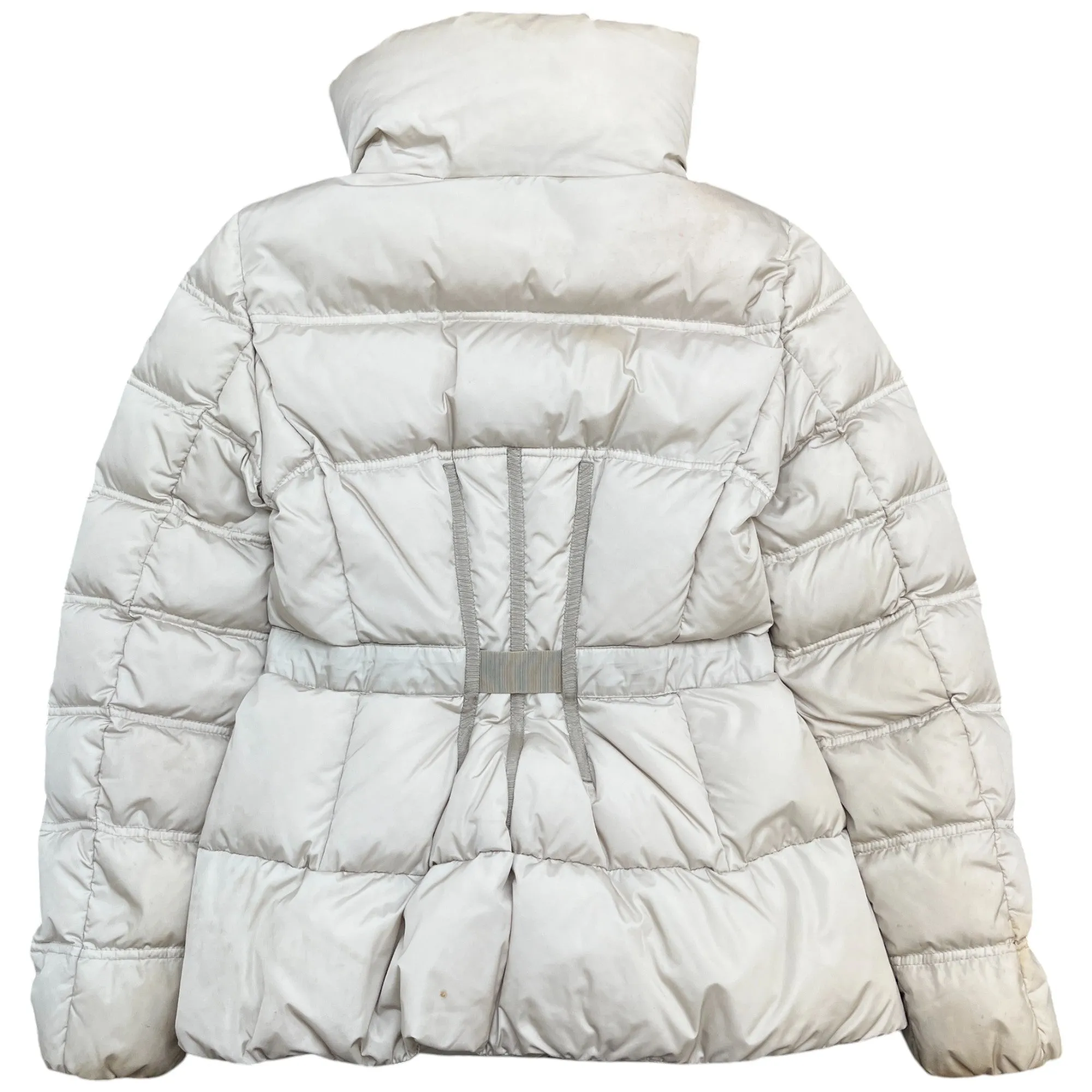 Women's Alouette Belted Down Jacket Cream Size 3 / UK 14