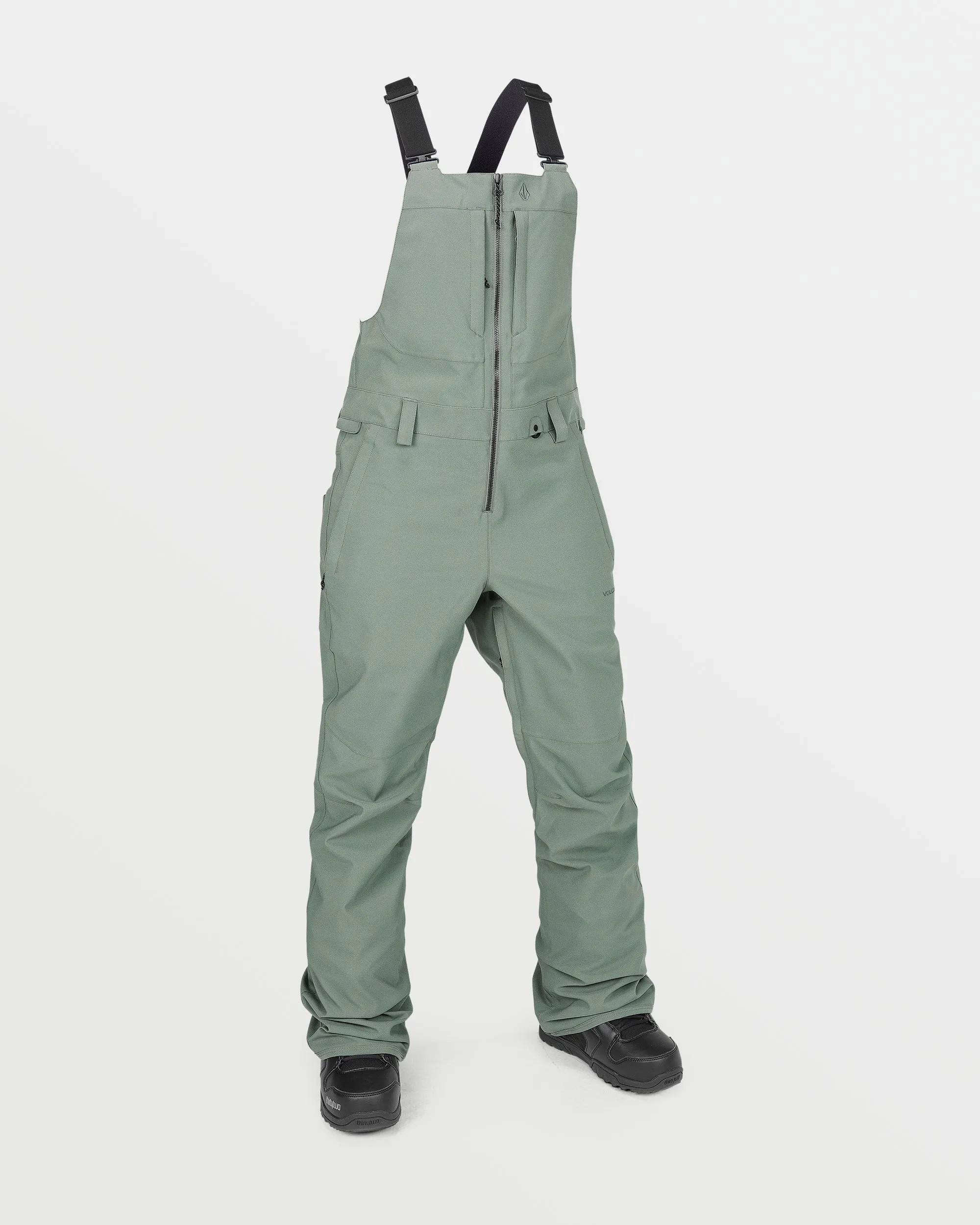 Womens Swift Bib Overalls - Lichen Green